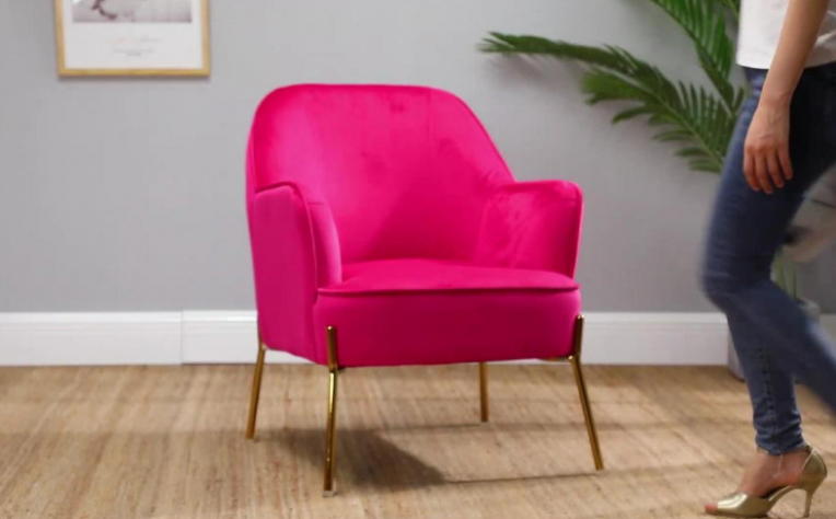 Use Fuschia Accent Chair to Add Value to Your Room